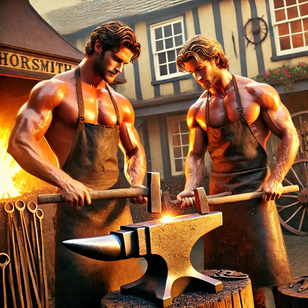 The Johnson brothers at their forge