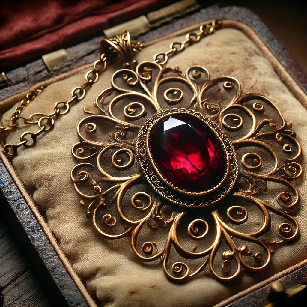 Red-gemmed pendant