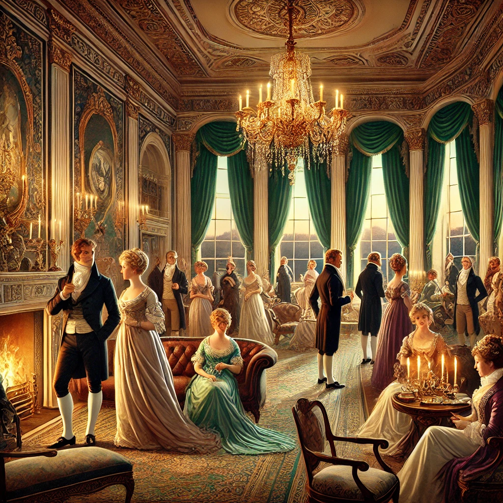 The soirée in Captain King's drawing room