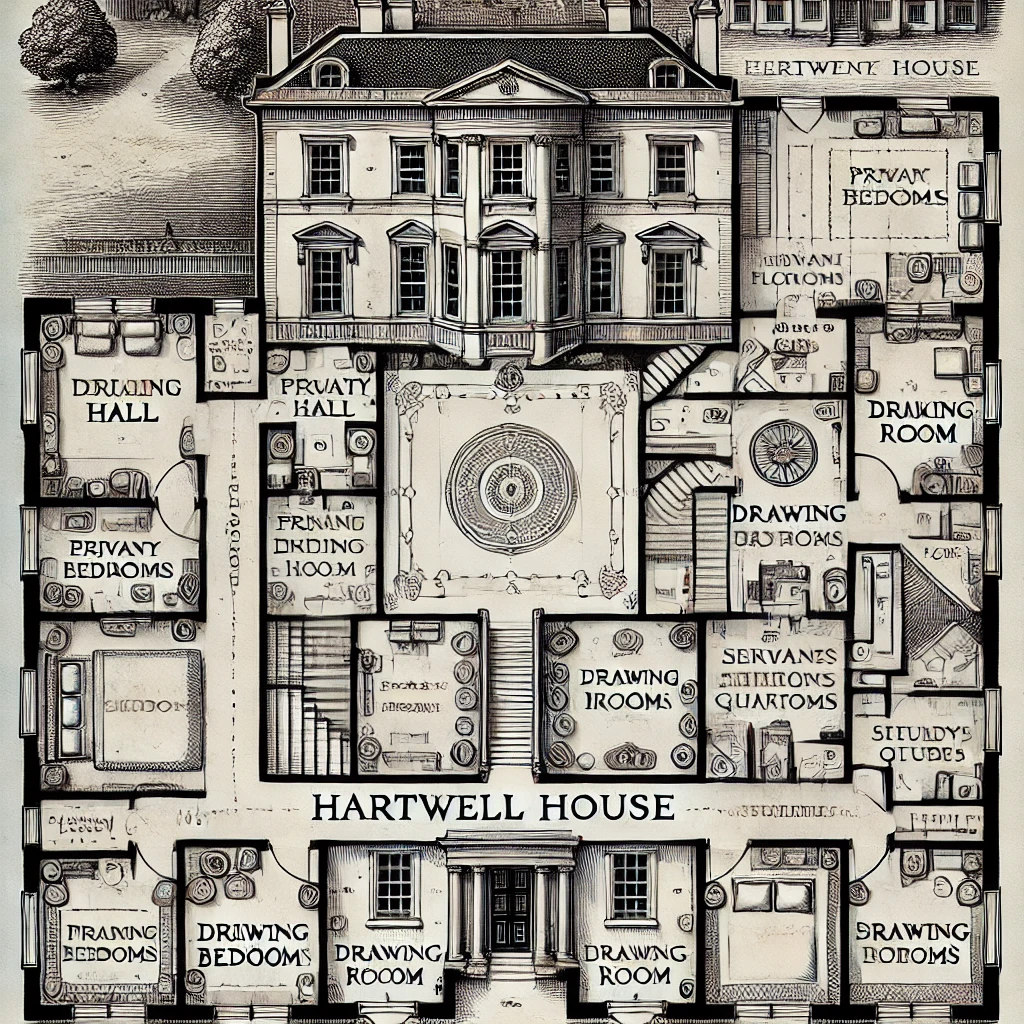 Floor plan of Hartwell House